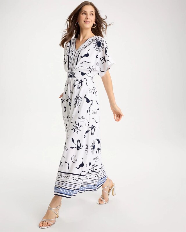 Slub Flutter-Sleeve Vacation Dress - image 2